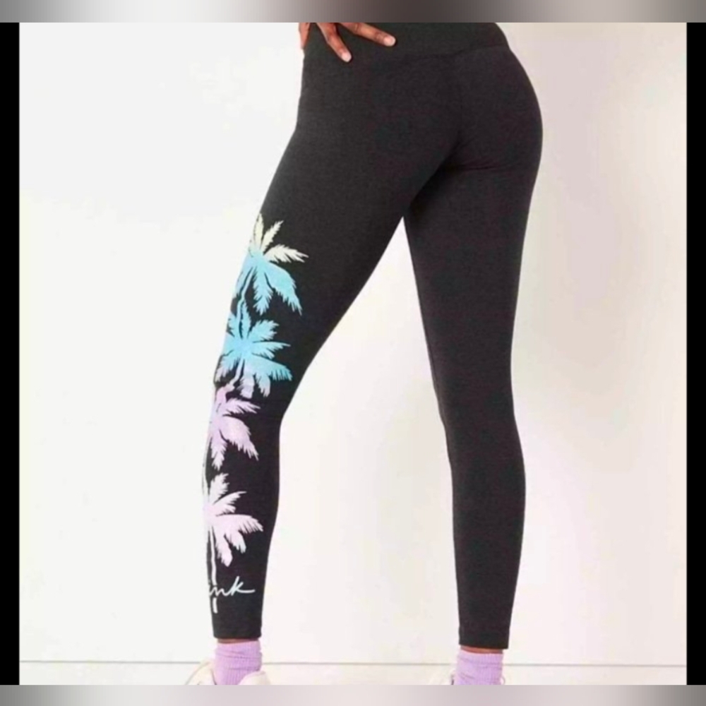 Vs Pink Bling Palm Leggings Medium